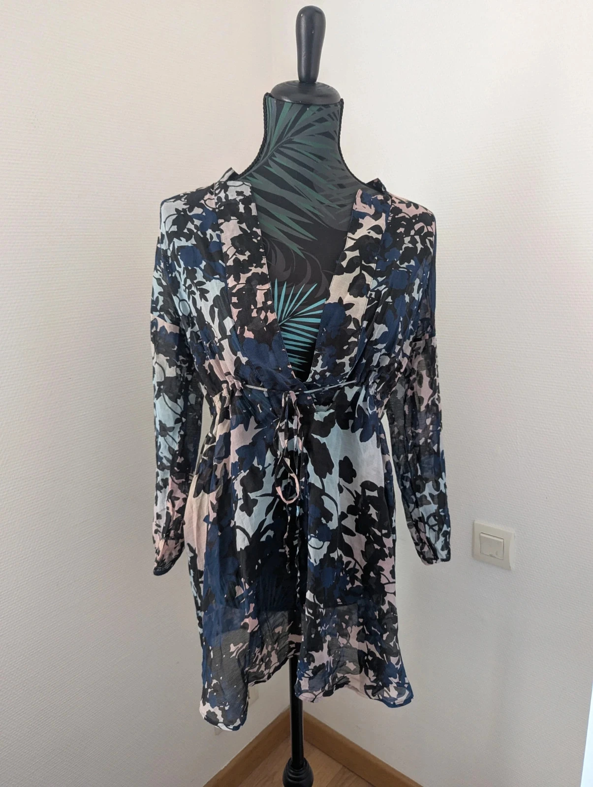 Blouse / Tunique fleurie Diane von Furstenberg - Soie et coton - Taille 6 (S/M)